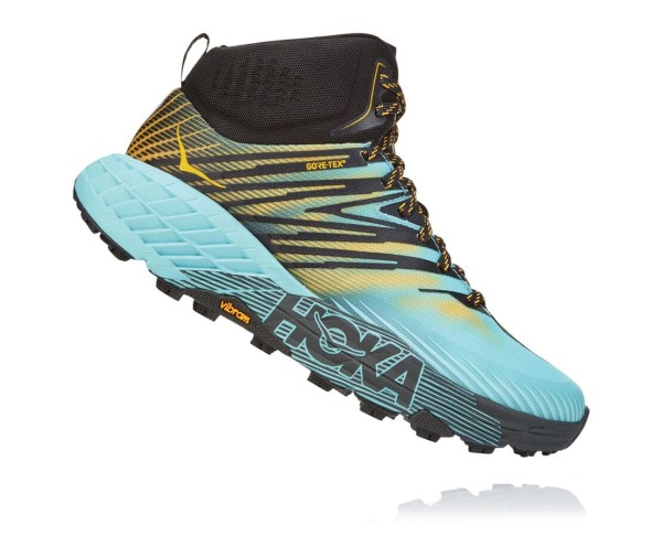 Hoka One One Speedgoat Mid GORE-TEX 2 Womens UK - Gold Trail Running Shoes - KEPCU3495